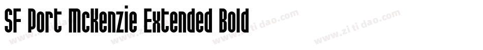 SF Port McKenzie Extended Bold Italic字体转换